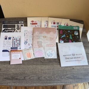 Archer & Olive Floral Collaging Sticker Set + Assorted Sticker Packs